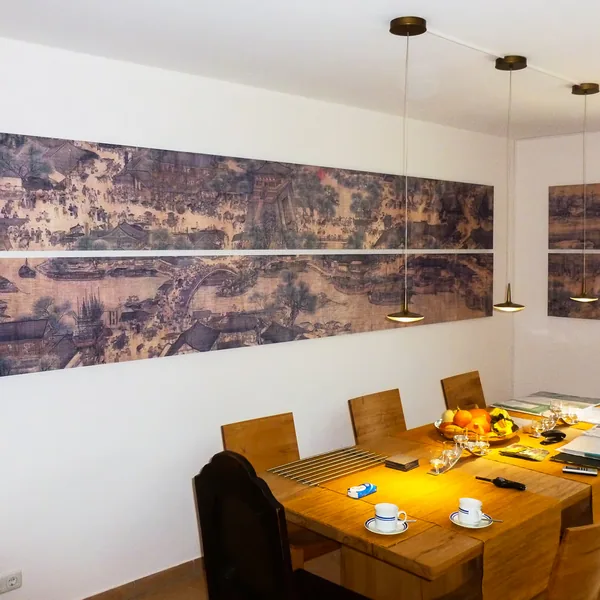 Panorama-Fotodruck auf Alu-Dibond im Wohnraum – Bilderdruck Hamburg