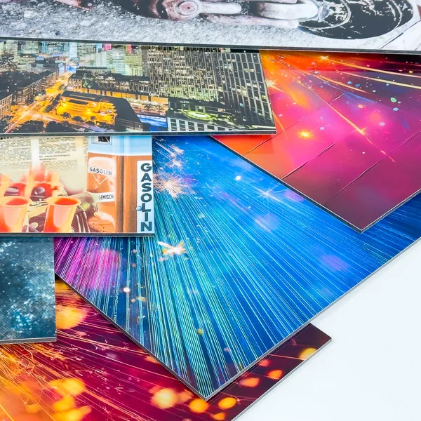Aufgefächerte produzierte Wandbilder auf Alu-Dibond in vielen Motiven – Bilderdruck Hamburg
