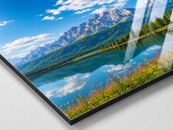 Bilderdruck auf Alu-Dibond mit hochglänzendem Glaslaminat für den Hinter-Glas-Effekt – Bilder Manufaktur Hamburg