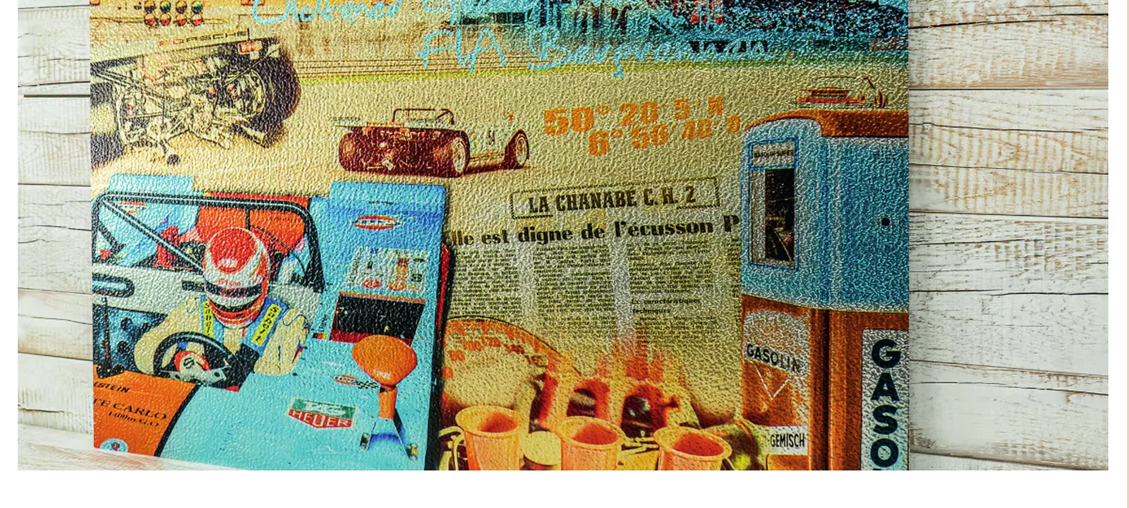 Druck auf Metall – Vintage-Motiv im UV-Direktdruck auf Metall, Hamburg